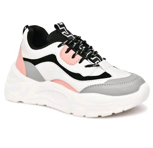 Women Chunky Sneakers Lightweight Lace-Up Casual Sports Shoes Breathable Mesh Running Shoes - NID0163 - Image 3