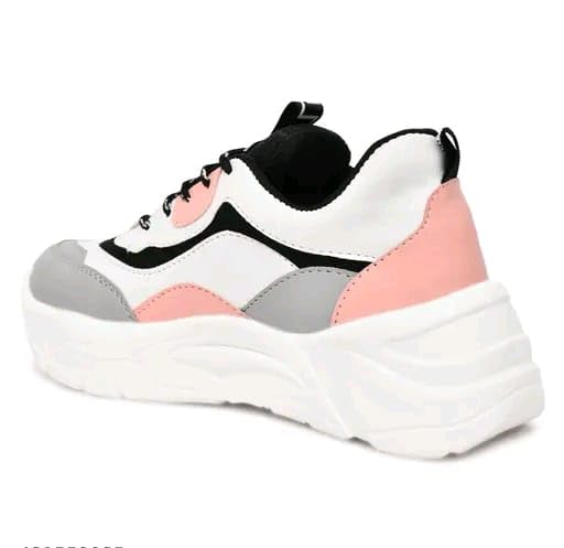 Women Chunky Sneakers Lightweight Lace-Up Casual Sports Shoes Breathable Mesh Running Shoes - NID0163 - Image 2