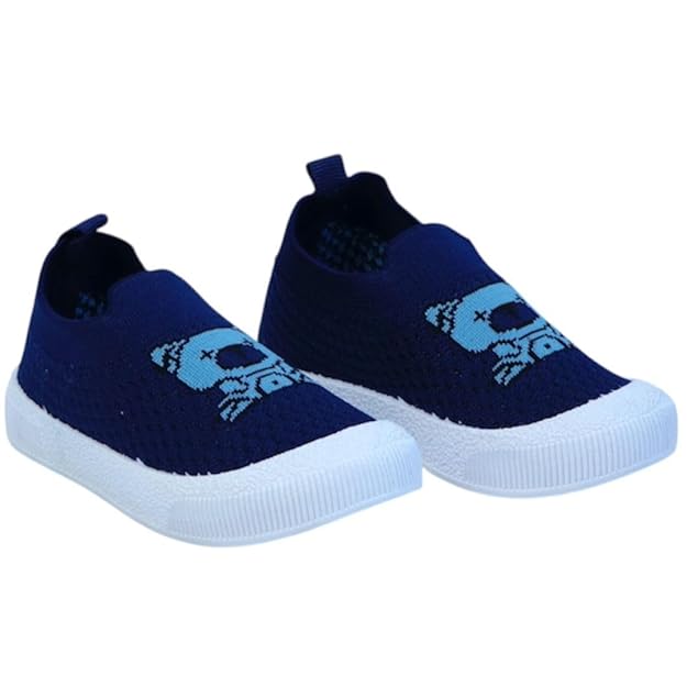 Kids Casual Slipon Shoes for 3 to 7 Years | Breathable Knitted Shoes for Boys & Girls | Soft PVC Sole | 7mm Thick Memory Foam & EVA Insole for Extra Cushion & Comfort