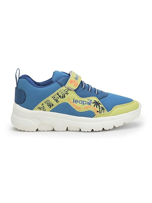 Liberty Leap7x TURBO-1E Non-Lacing Sports Walking Shoes for Kids - Pink, Royal Blue & Sea Green | Comfortable and Durable - Suitable for Slip-On Gym, Jogging and Outdoor - Cushioned Footbed - Image 3