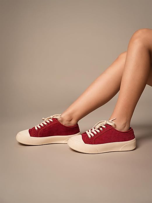 Theater Wicked Brothers Lace-Up Sneakers for Women | Casual Shoes with Cushioned Insole - Image 4