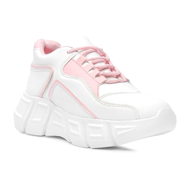 Vendoz Women & Girls White Casual Sports Shoes Sneakers - 36 EU