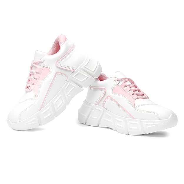 Vendoz Women & Girls White Casual Sports Shoes Sneakers - 36 EU - Image 3