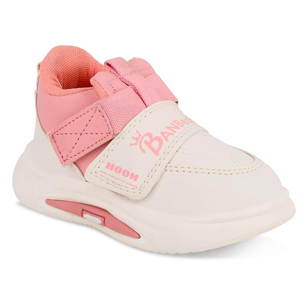 HOOH Kids Fashion Sneakers, Unisex Comfort Shoes with Velcro Strap for Baby Boys and Girls for Age 18 Months to 7 Years
