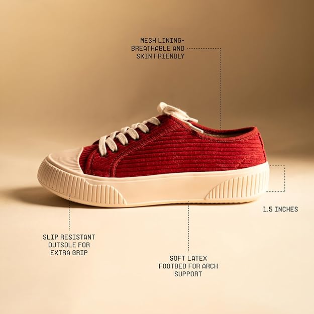 Theater Wicked Brothers Lace-Up Sneakers for Women | Casual Shoes with Cushioned Insole - Image 3