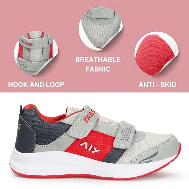 TRASE Boys' Running Shoe for Active Kids | Sport Running & Walking Shoes with Lightweight mesh Upper Eva Sole | All Day Casual Wear - Image 3