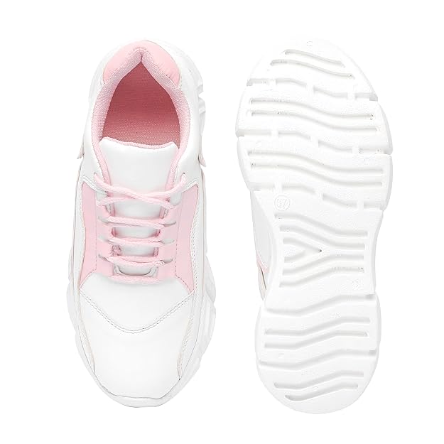 Vendoz Women & Girls White Casual Sports Shoes Sneakers - 36 EU - Image 2