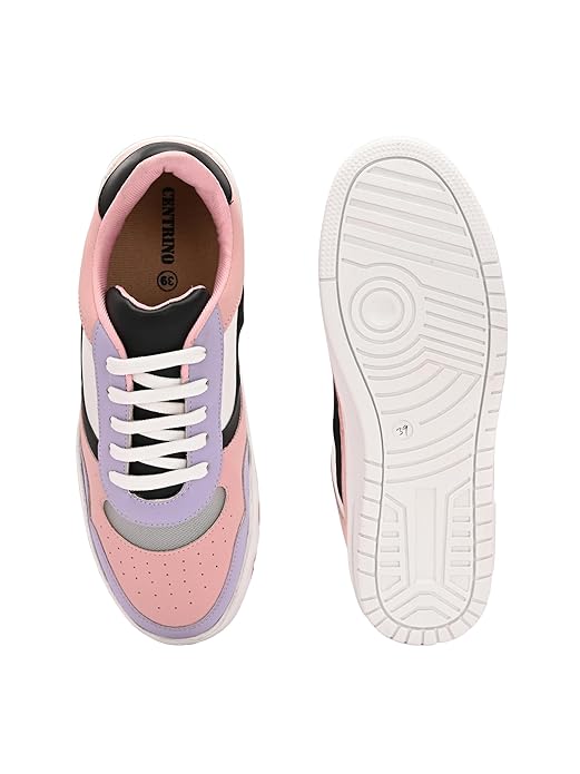 Centrino Women’s Sneakers | Cushioned Insole Comfortable Shoes | Trendy & Stylish Modern Sneakers | Durable TPR Sole Casual Walking Footwear (8125) - Image 2