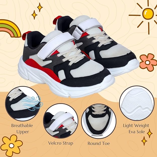 TRASE Kids Sports Shoes for Boys & Girls | Lightweight, Comfortable Unisex Footwear | Lace-Up for Running, Walking & Outdoor Play - Image 3