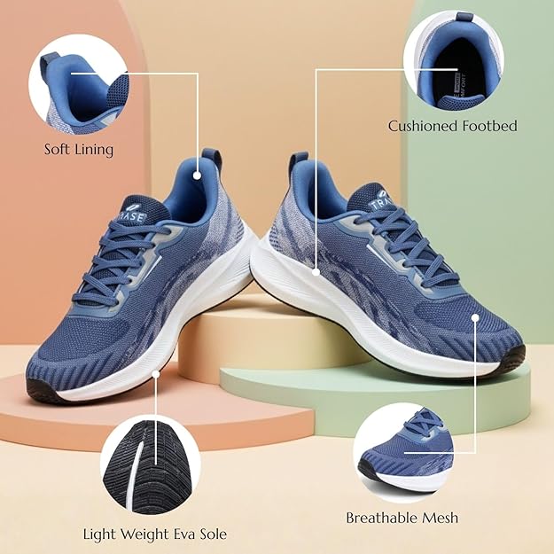 TRASE Kids Sports Running Shoes | Lightweight Breathable Mesh Sneakers for Boys and Girls | Comfortable Cushioned Walking and Training Shoes with Durable Grip Sole - Image 3