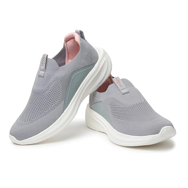 YOHO Knitted Slip-Ons for Women |Lightweight, Stylish, Breathable Casual Loafer Shoes |Extra Soft Insole & Shock Absorbing for Walking Without Lace Ladies SOS-112 - Image 2