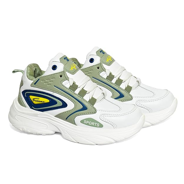 G&D Seleno Unisex Kids Shoe with Memory Foam EVA Sole | Leather Rexine Upper Breathable, Lightweight | Comfortable & Durable Stylish Indoor & Outdoor | Sports Shoes - Image 2