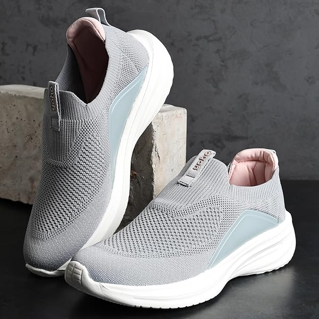 YOHO Knitted Slip-Ons for Women |Lightweight, Stylish, Breathable Casual Loafer Shoes |Extra Soft Insole & Shock Absorbing for Walking Without Lace Ladies SOS-112 - Image 3