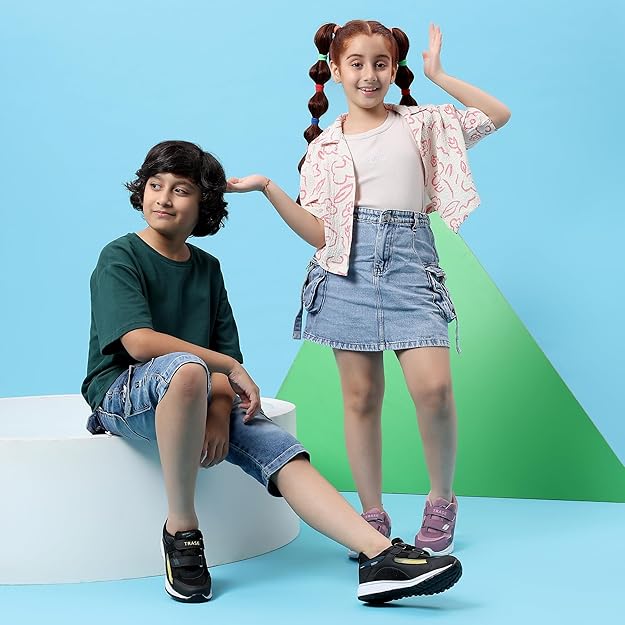TRASE Kids Boys Sports Shoes |Running, Walking, All Day Casual Wear with Hook & Loop Design - Image 2