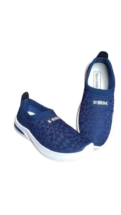 Women’s Lightweight Dark Blue Mesh Slip-On Running & Walking Shoes