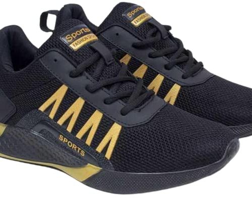 Trendy Running Shoes for Men Sneakers for Men (Color- Black-04) Size-6(13) C