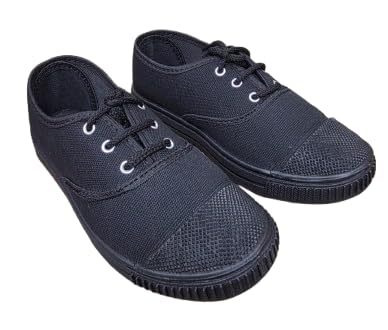 Tennis School Shoe for Boys and Girls, Formal Style, Black
