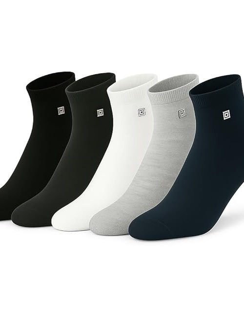 GRAFFY Cotton Blend Plain Socks for Men and Women Unisex,Socks for Men Combo, Soft & Breathable Fabric, Ideal for Office, Gym, Sports & Casual Use