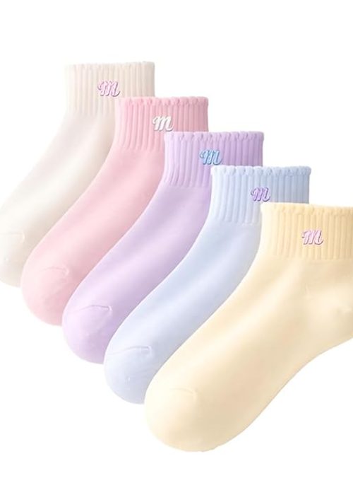 Cotton Socks for Woman | Summer Socks for Women | Women Ankle Length Socks, Soft & Stretchable, Pastel Cute COLOURS, Lightweight Anti-Odor Daily Wear Gym Sports Athletic Socks