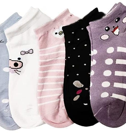 Women's Ankle Socks for Casual & Sports Multicolor Odour Free Fancy Multi design Socks Pack