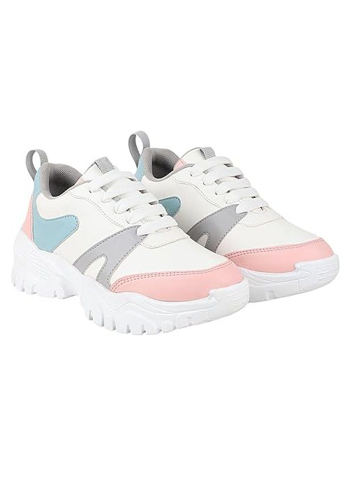 Shoetopia Women's Casual Walking Sneakers || Comfortable Lightweight Lace Comfy Travel & College