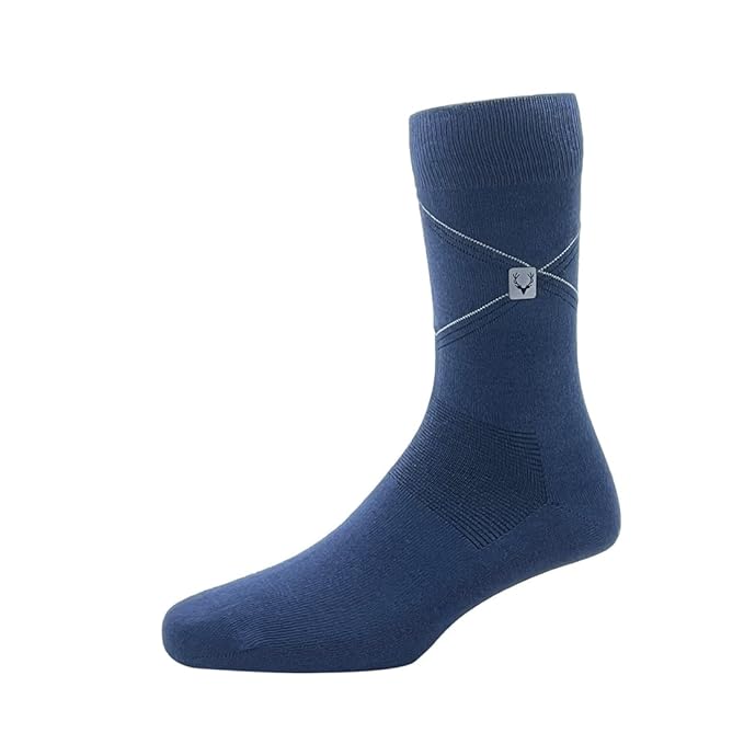 Allen Solly Mens Cotton Full Length Socks (Pack Of 3) Dark Grey, Denim, Black - Image 2