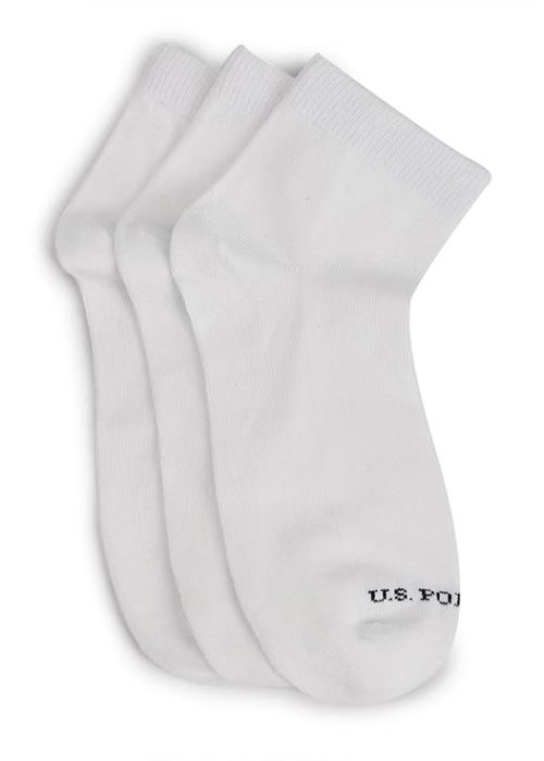U.S. POLO ASSN. Unisex Kids U.S. POLO ASSN. Kids High-Ankle Length KS002 Cotton Stretch Socks - Pack Of 3