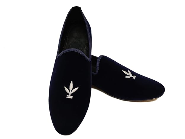 Velour India Men's Black Velvet Loafers Casual Shoes for Men & Boys