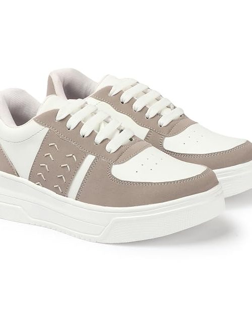 Women's Lace-Up Sneakers Running, Walking Shoes for Women's | Pu Material | Airmix Sole