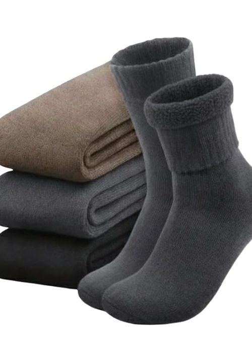 Winter Thermal Woollen Socks for Men and Women, Warm Cozy Unisex Socks (pack of 3