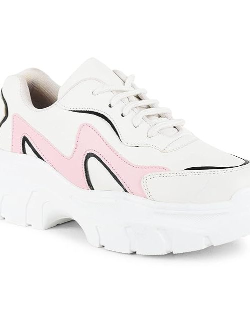 Vendoz Women Premium White Casual Shoes Sneakers