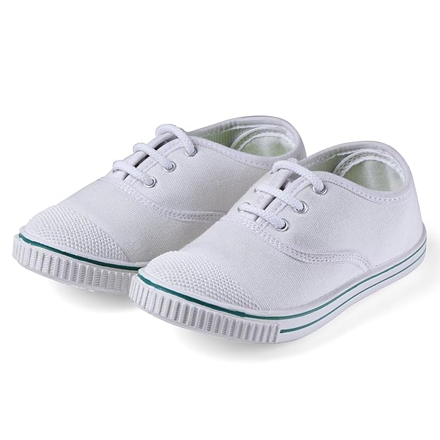 DOCTOR EXTRA SOFT Uniform Tennis Canvas School Shoes with Laces Black & White for Boys & Girls | Memory Foam Cushion & Anti-Bacterial Technology| Lightweight | Comfortable| Durable & Anti-Skid D-3004 - Image 3