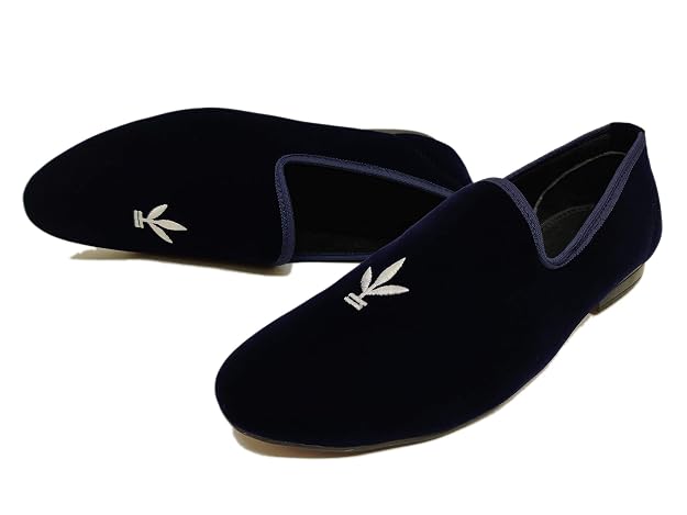 Velour India Men's Black Velvet Loafers Casual Shoes for Men & Boys - Image 3