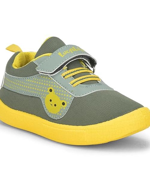 Liberty Lucy&Luke BASTIAN-2E Slip-on Casual Shoes for Kids with PVC Sole | Canvas Upper Sneakers | Quick-Wear Velcro Closure | Stylish, Lightweight & Comfortable Footbed
