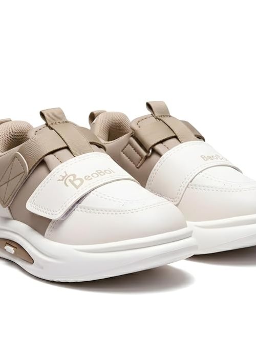 HOOH Kids Fashion Sneakers, Unisex Comfort Shoes with Velcro Strap for Baby Boys and Girls for Age 18 Months to 7 Years