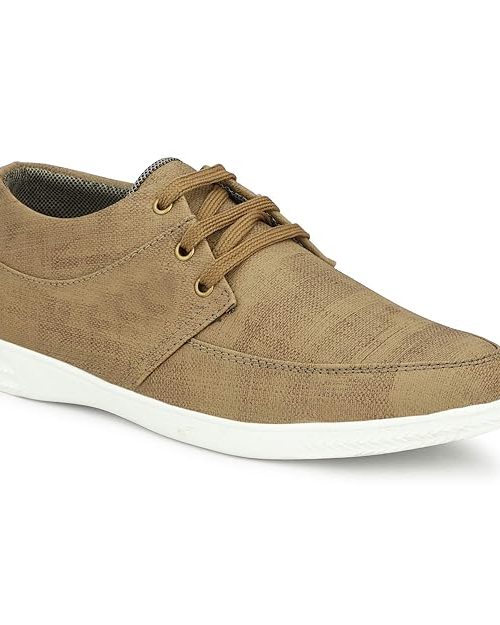 LEE Greem Men's Comfortable & Smart Canvas Lace Up Running Walking Casual Canvas Shoes Sneakers