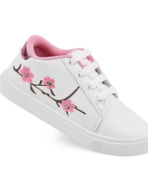 KATS SHOES Kids Lace Shoe Sneakers Lightweight, Durable, Comfortable Casual Shoes for Girls Made with Premium Grade Foam Insoles, & Secure Closure