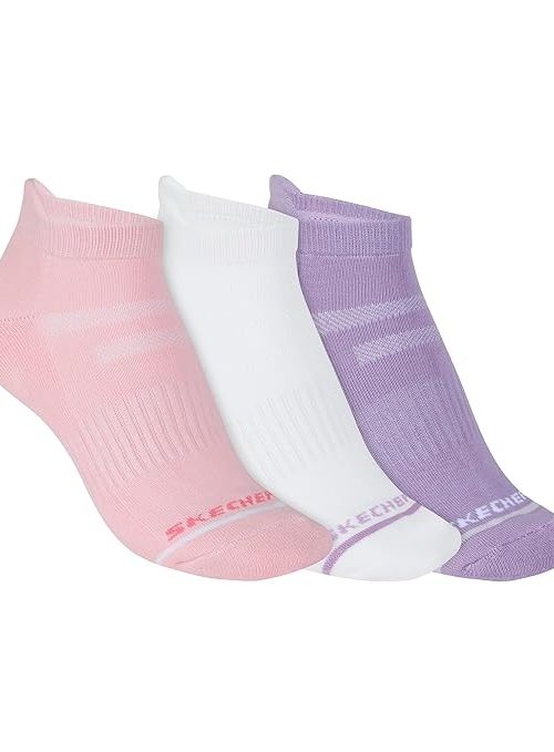 Skechers Womens Classic Cotton 3PK HALF TERRY ANKLE Socks