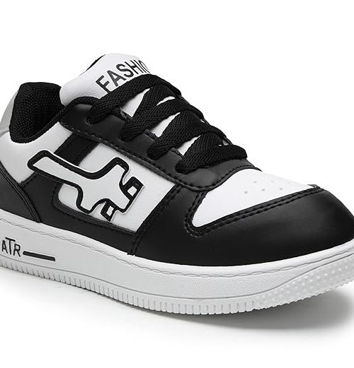 Kids Casual Lace-Up Sneaker Shoes | Suede & Faux Leather | Lightweight | Slip Resistant | Perfect for Casual Outfits