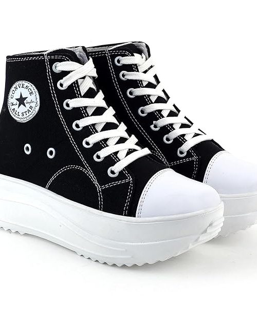 BADLAV Womens Badlav Women Lace Up Platform Sneakers Comfortable Casual Fashion Sneaker Walking Shoes (F-702_1) Women's Sneakers