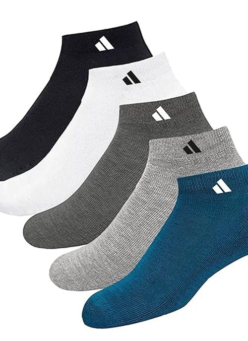 SJeware Unisex Cotton Men And Women Solid Ankle Length Socks (Pack Of 5) Sjw-2013, Assorted
