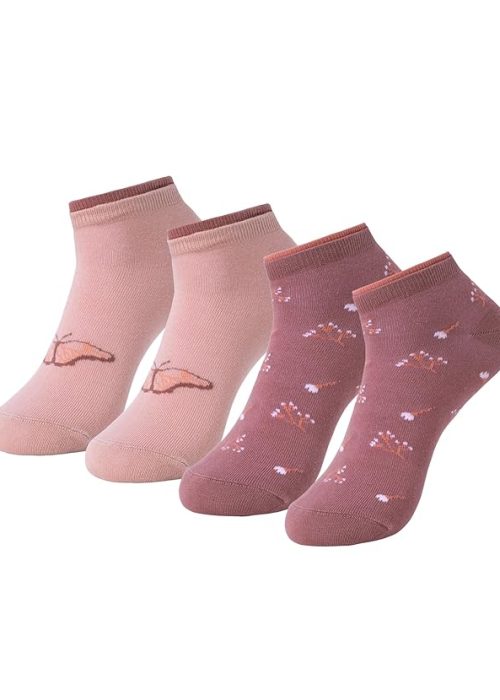 Jockey 7480 Women's Compact Cotton Stretch Low Show Socks with Stay Fresh Treatment (Pack of 2)
