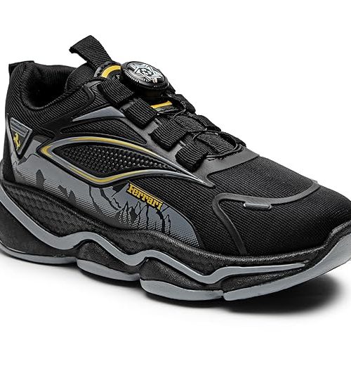 Auto lace-up Shoes for Kids with Rotary Dial Lock | Easy to use Without Parent's Help, Sturdy Design, Cushioned Insole, Slip Resistant