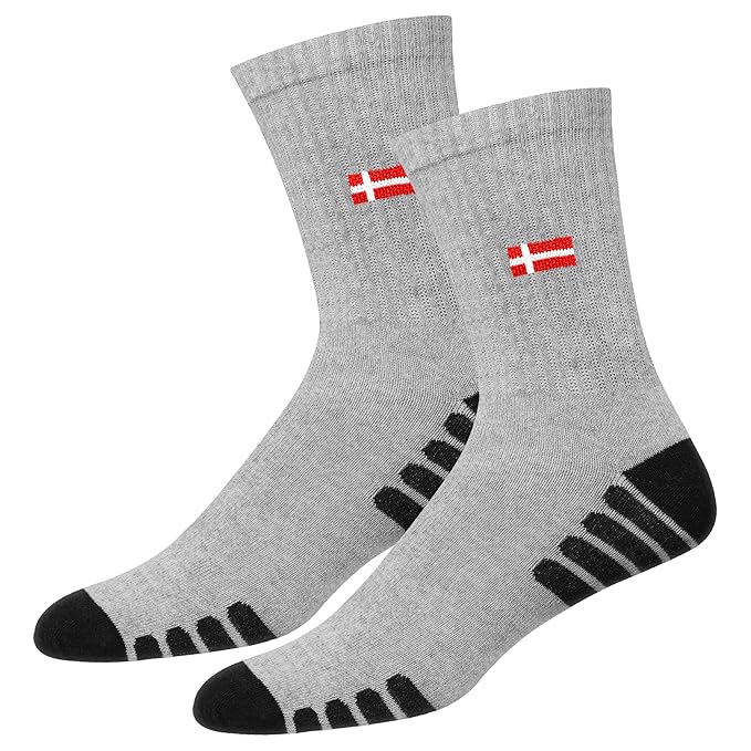 SWAGR Sports Crew Socks for Men Premimum Cotton Athletic Socks, Pack of 3, Free Size - Image 3