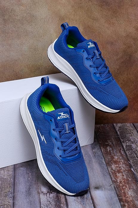 ATHCO Mens Akron Running Shoe's for Man Comfortable Men's Sports Shoe's with Memory Foam Cushioned Insole Sports Shoes for Men Running Walking Lightweight Gym Shoe for Men Comfortable Stylish & Casual Walking Shoe for Man Anti Slip Gym Footwear - Image 3